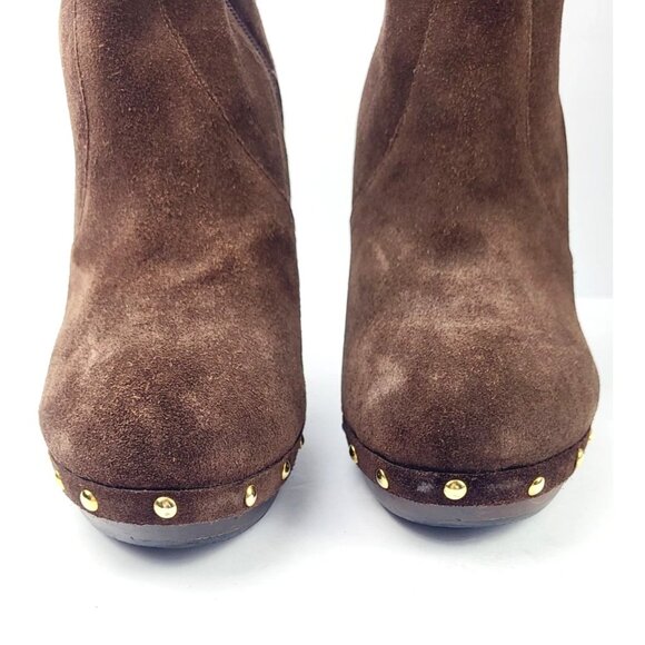 Venus Brown Suede Studded Boots‎ - Size 9 - Picture 2 of 7